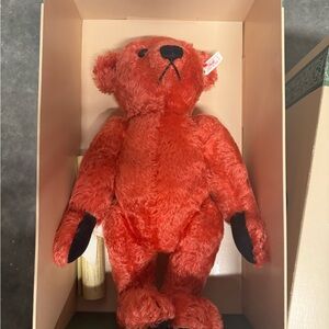🍓 Steiff Raspberry Teddy Bear – Limited Edition Mohair Collectible 🍓